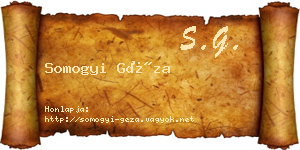 Somogyi Géza névjegykártya